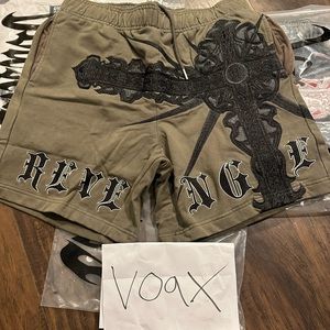 Revenge Spike Cross Shorts Washed Olive